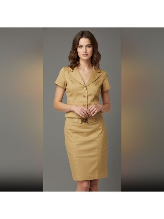 Allison Taylor Dresses & Skirts - Allison Taylor Camel Pencil Skirt Ensemble With Top